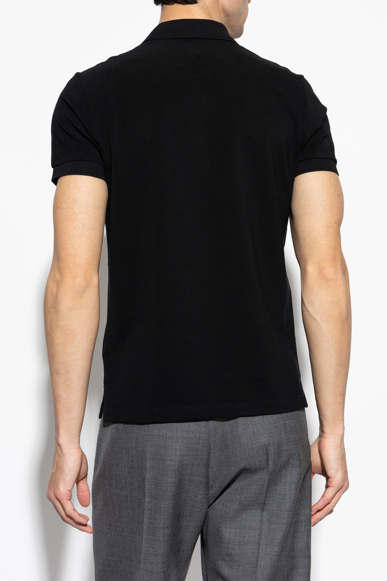 Black Polo shirt with a logo-shaped appliqué Fendi - Vitkac AS